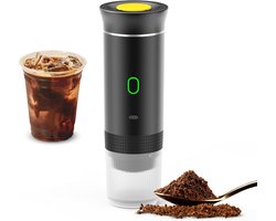 Draagbare Koffiemachine - Mini Koffiezetapparaat Voor Reizen - Werkt Met Capsules En Gemalen Koffie - Koude Brew En Verwarmingsfunctie - 150ml Capaciteit Oplaadbaar - Inclusief Koffiekopje - Ideaal Voor Camping Kantoor En Onderweg