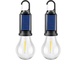 Draagbare LED Zonnepanelen voor Tent en Noodsituaties - Set van 2