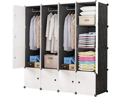 Draagbare Modulaire Kledingkast van Kunststof, Ideaal voor Ruimtebesparing en Organisatie van Kleding en Accessoires