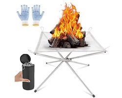 Draagbare opvouwbare vuurplaats voor buitenactiviteiten - ideaal voor kamperen, picknicks en tuingebruiken