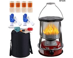 Draagbare Petroleumkachel 4,6L – Binnen & Buiten – Efficiënte, Veilige Verwarming voor Kamperen, Koken & Terras