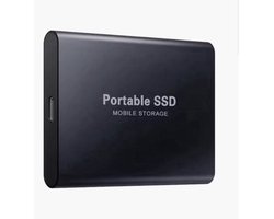Draagbare SSD Externe Harde Schijf - draagbare SSD - 2TB aan Opslag - Pc storage - Opslag extern pc of laptop - USB 3.1- type C - Portable SSD Mobile storage - Smart Portable - externe SSD - SSD externe harde schijven - Externe SSD 2TB - Zwart