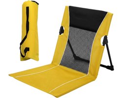 Draagbare Strandstoel - Opvouwbare Lounge Stoel - Buiten Ontspannen - Ademende Sneldrogende Stof - 40 x 39 cm - Geel