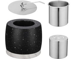 Draagbare Tafelhaard voor Binnen en Buiten | Betonnen Vuurschaal met Lange Brandduur