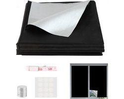 Draagbare verduisteringsrolgordijn - voor ramen - dakraam - zonwering - zwart - verduisterend rolgordijn - zonder boren - voor thuis - op reis - praktische oplossing