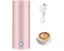 Draagbare Waterkoker – 400 ML - Mini Waterkoker - Portable Reis Waterkoker - Camping Waterkoker – In 5 Minuten Snel Koken - Roze