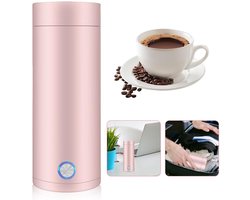 Draagbare Waterkoker - Heetwaterdispenser - Camping Waterkoker - Kleine Waterkoker - Reis Waterkoker - Mini Waterkokers - 400ML - Roze - 7,5 x 20,5 cm