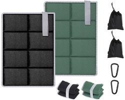 Draagbare Zitmatten Set van 2, Vouwbare Kussens met Opbergzak voor Tuin en Kamperen, Ideaal voor Buitenactiviteiten