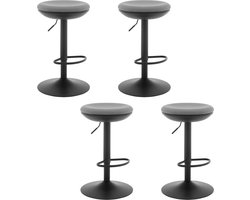 Draaibare barkruk - tegenkruk - in hoogte verstelbare stoel - elastische stof - metalen frame - ademend - 41 cm x (64-85) x 41 cm