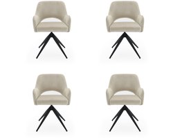 Draaibare Eetkamerstoel Moulin Stone Set van 4
