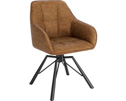 Draaibare Eetkamerstoel - Roterende Stoel - Bureaustoel - Ergonomisch Ontwerp - Comfortabele zitplaatsen - Duurzame constructie - 58,5 cm x 82,5 cm x 54,5 cm