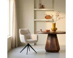 Draaibare Eetkamerstoel Tibor Shell Textiel - Moderne Comfort Stoel