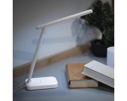 Draaibare LED Tafellamp op Accu met Instelbare Kleurtemperatuur en Mobielhouder