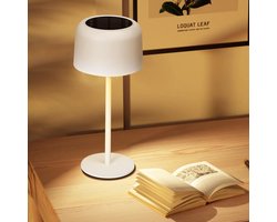 Draaibare LED Tafellamp Oplaadbaar met Zonne-energie en USB voor Binnen en Buiten