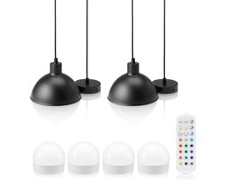 Draaibare Oplaadbare Draadloze Hanglamp met Afstandsbediening - Dimbaar & Kleurveranderend