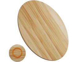 Draaibare Serveerschaal - Draaiplateau Tafel - Gezellig Tafelen - 360 Graden Rotatie - 95 cm - Licht Walnoot