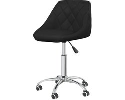 Draaibare stoelen - Kunstleren stoelen - Comfortabel zitten - In hoogte verstelbaar - 6 stuks - Zwart