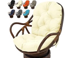 Draaibare Stoelkussen - Schommelstoel Vervanging - Buiten Zitten - Waterdicht & UV Bestendig - 120x60cm - Beige