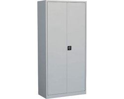 Draaideurkast Archiefkast  Kantoorkast staal  195x92x42 cm Lichtgrijs Metalen kast - Opbergkasten 2 deuren staal
