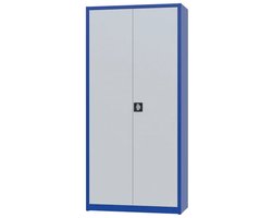 Draaideurkast Archiefkast Kantoorkasten staal  180 x 80 x 38 Blauw Metalen kast - Opbergkasten 2 deuren staal