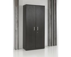 Draaideurkast hout Chief 200x90x42cm Donker Eiken