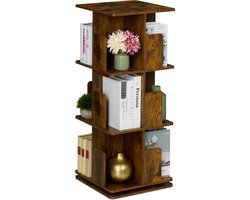Draaiende boekenkast - 3 etages - 95x39x39 cm - industrieel