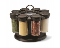 Draaiende Kruidenrek met 8 Glazen Potjes - Kamille