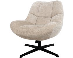 Draaifauteuil Chuck 360 - schommel effect - stof cremona 02 natural - 77x80x86 cm
