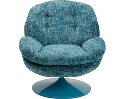 Draaifauteuil Cosy blauw Kare Design