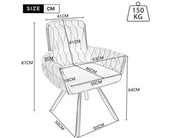 Draaifauteuil – Fauteuil – Draaistoel – Loungestoel – Relaxstoel – Moderne Velvet Stof – 360° Draaibaar Met Handmatige Kantelfunctie – Stevig Metalen Gouden Poten & Gemakkelijk Schoon Te Maken