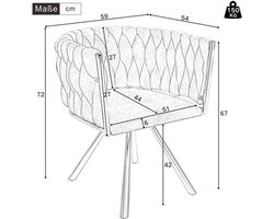 Draaifauteuil – Fauteuil – Stoel – Loungefauteuil – Relaxstoel – Velvet Fluweel – Met Metaal Frame – Draaibaar – Set van 2 – Grijs/Zilverkleurig