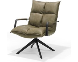 Draaifauteuil Floris - Micro Leder - Groen - 360 graden draaibaar