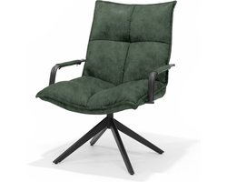 Draaifauteuil Floris - Velvet - Groen - 360 graden draaibaar
