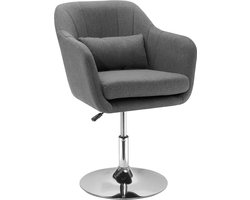 Draaifauteuil in hoogte verstelbaar - Draaistoel - Barkrukken - Stoelen - Kruk - Donkergrijs - 60 x 60 x 79-91 cm