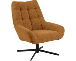 Draaifauteuil Vrijhoeve - Stof - Caramel - 73x88x82 cm (BxHxD) - Met Armleuning