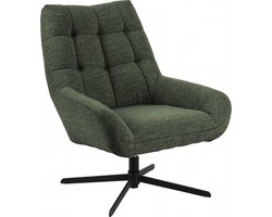 Draaifauteuil Vrijhoeve - Stof - Groen - 73x88x82 cm (BxHxD) - Met Armleuning