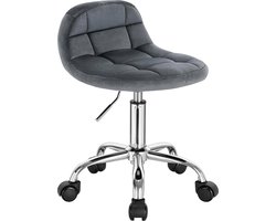 Draaikruk modern - Met rugleuning Op wielen - Kapperskruk - Roze - Zadelkruk - Tabouret Werkkruk - Ergonomisch -