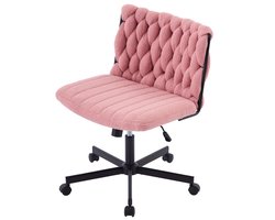 Draaistoel – Bureaustoel – Stoel Op Wieltjes – Kantinestoel – Vergaderstoel – Ruim Zitvlak 65 cm – Met 360° Draaibare Wieltjes