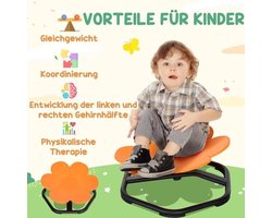 Draaistoel Kids – Sensorische Stoel – Balanceerstoel – Autisme Stoel – Kinderstoel Oranje – Ergonomisch Comfort – Beweging Bevordert Focus
