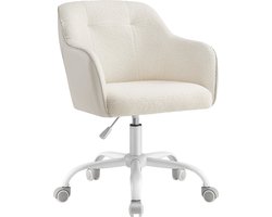 Draaistoel - Loungestoel - Bureaustoel - Stalen frame - Fluwelen bekleding - Verstelbare hoogte - 64cm x 64cm x (83-93)cm