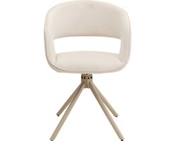 Draaistoel met armleuningen Gina beige Kare Design