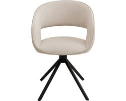 Draaistoel met armleuningen Gina zwart Kare Design