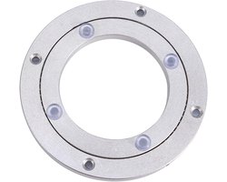 Draaitafel Lager - Heavy Duty - Roestvrij - Ronde Draaiplaat - Glad - Eettafel - Roterend - Geschikt voor Keukentafel - Zilver