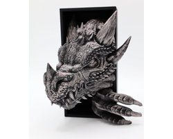 Draak Boekensteun - Fantasydraak Boekensteun - Metallic Zilver