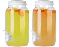 Drankdispenser - Roze Rood - 3 L - Kunststof met Kraan - Voor Feesten en Barbecues