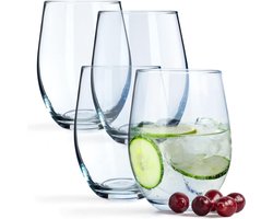 Drankglazen Set - Waterglazen - Doorzichtige Drinkglazen - Moderne Universele Glazen - Glazenset - Neutrum Calciumglas - 580 ml