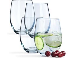 Drankglazen Set - Waterglazen - Doorzichtige Drinkglazen - Moderne Universele Glazen - Glazenset - Neutrum Calciumglas - 580 ml