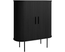 Drankkast Nola eikenhout - Zwart