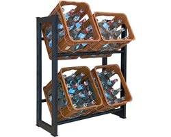 Drankkistenrek 71 x 30 x 90 cm voor 4 kratten houder staand rek