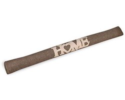 Draught Excluder 100 cm - Heavy Door Windstopper voor Deuren en Ramen - Lange Tochtstopper met Hartmotief - Bruin